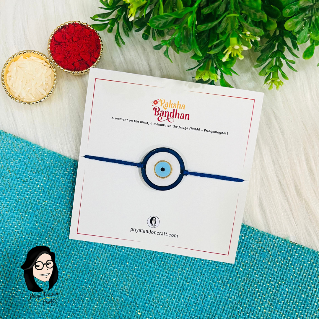 Handmade Evil Eye Rakhi (Fridge Magnet) - Best Seller!