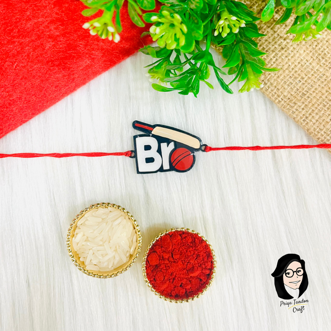 Handmade Cricket Rakhi For Cricket Lovers (Fridge Magnet)