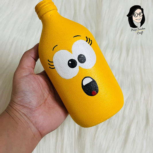 Surprise Emoji Hand-Painted Bottle