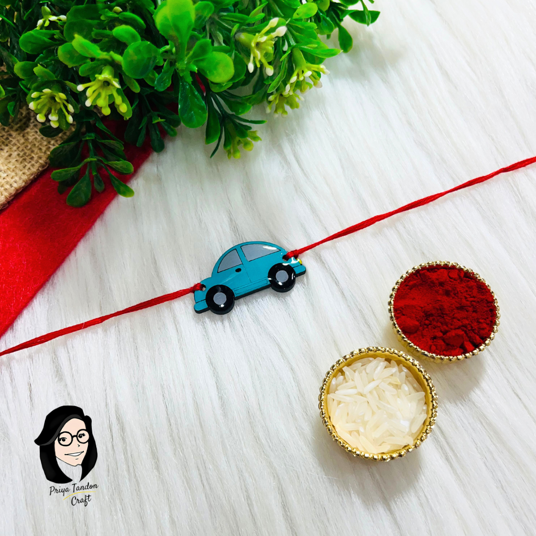 Handmade Car Rakhi (Fridge Magnet)