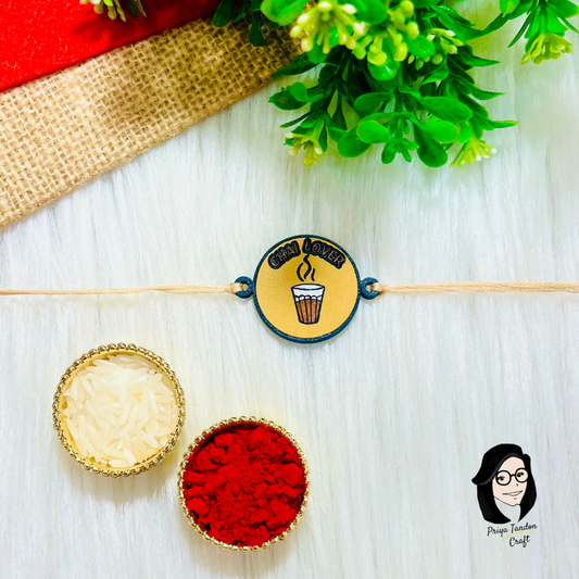 Handmade 'Chai Lover' Bro Rakhi (Fridge Magnet)