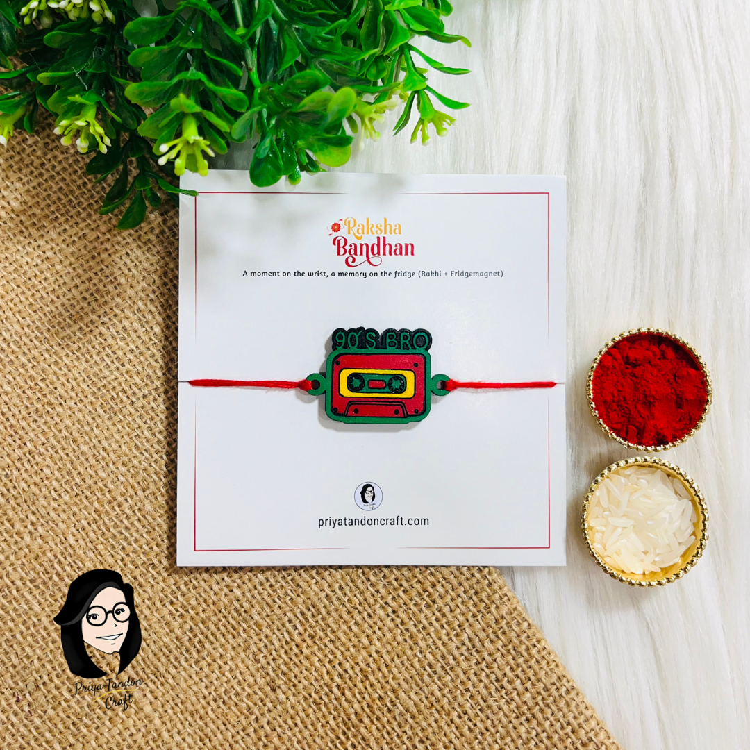 Handmade '90s Bro Rakhi (Fridge Magnet)