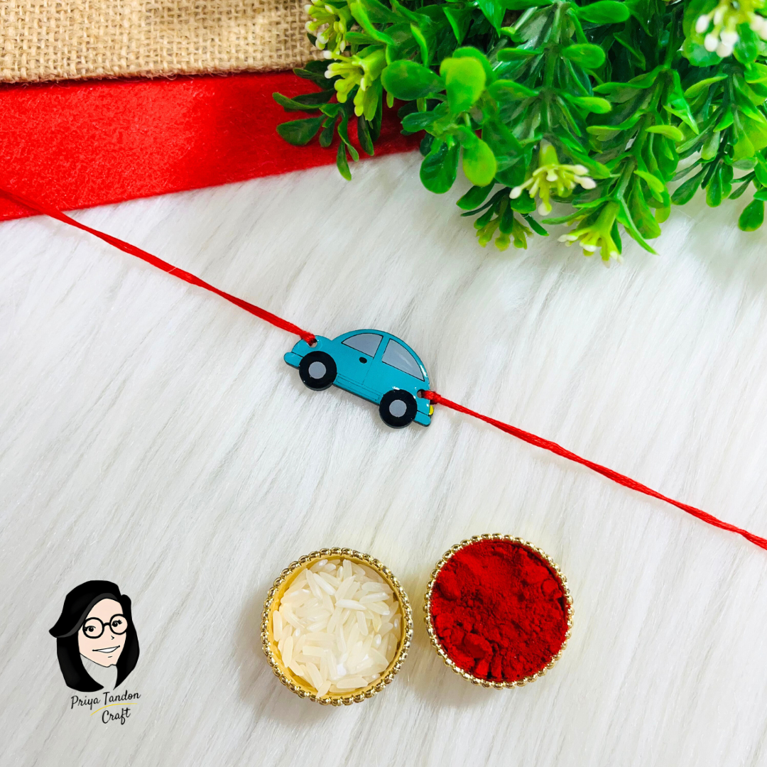 Handmade Car Rakhi (Fridge Magnet)