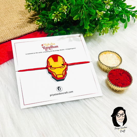 Handmade 'Iron Man' Rakhi (Fridge Magnet)
