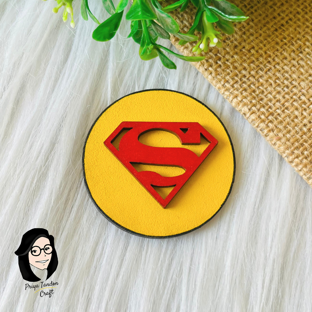 Superman Fridge magnet - 3D Wooden