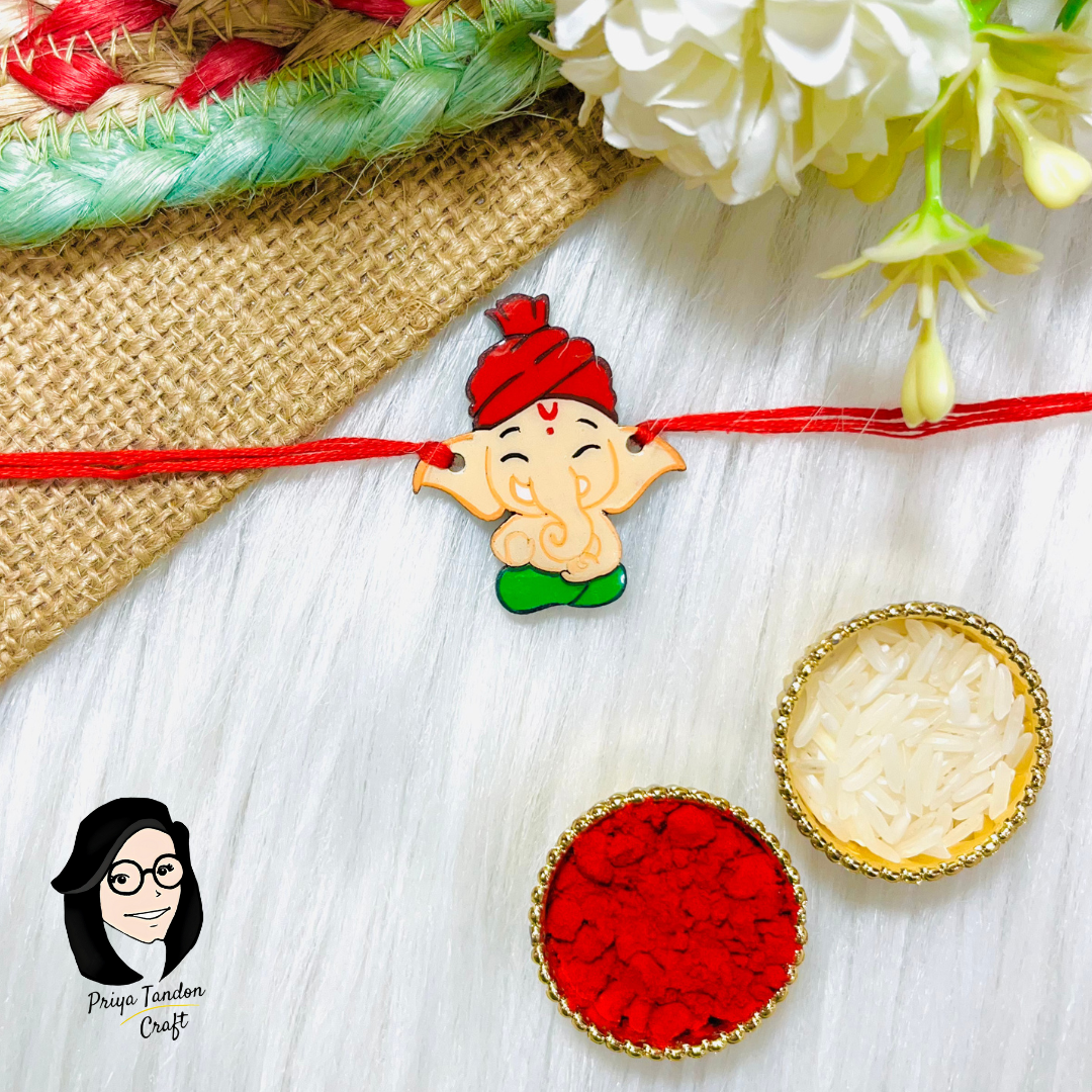 Handmade 'Lord Ganesha' Rakhi (Fridge Magnet)