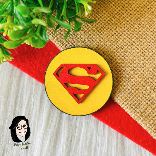 Superman Fridge magnet - 3D Wooden