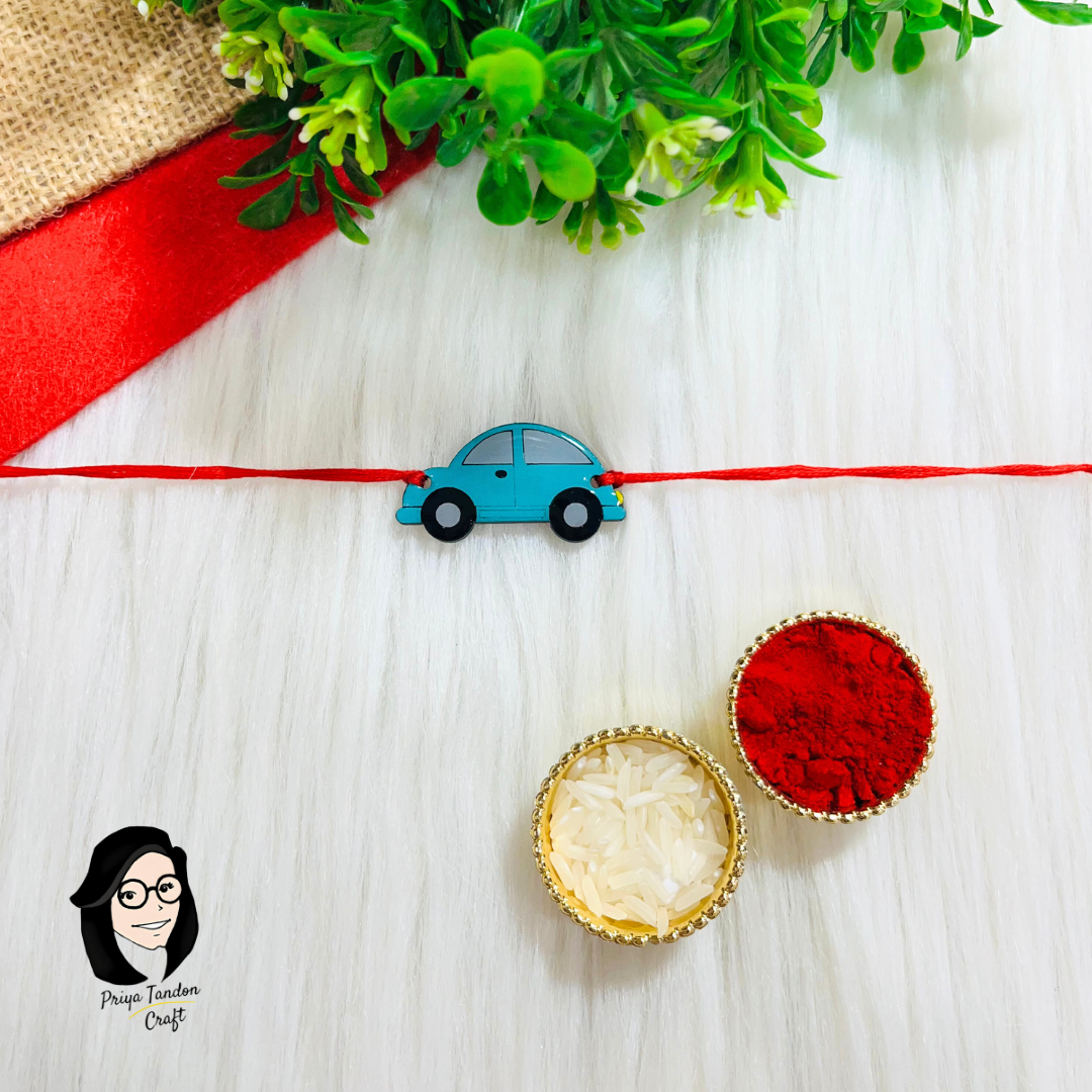 Handmade Car Rakhi (Fridge Magnet)