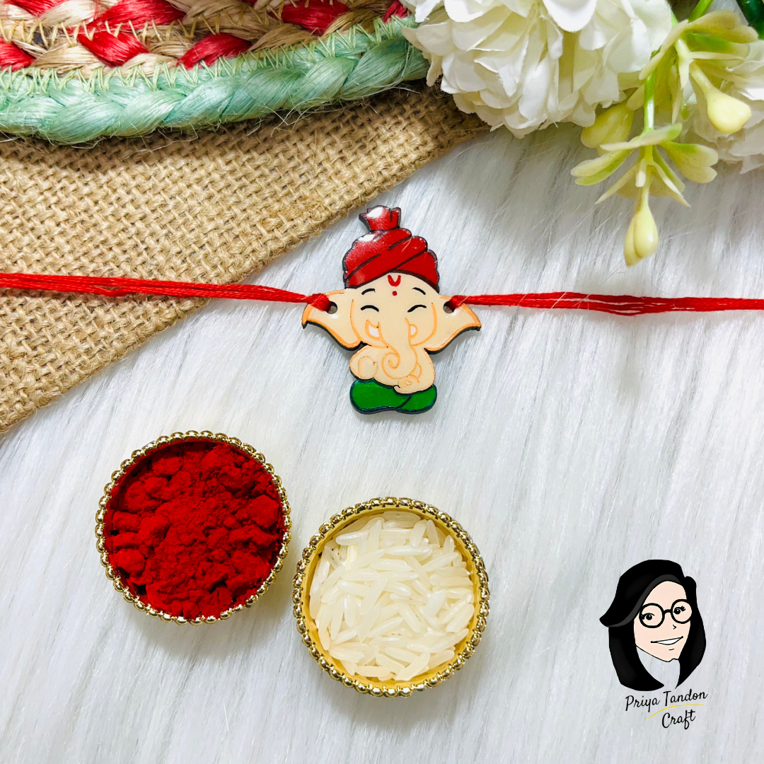 Handmade 'Lord Ganesha' Rakhi (Fridge Magnet)
