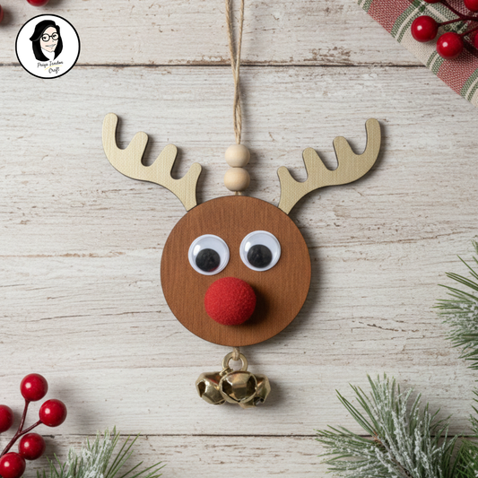 Handmade Reindeer Wooden Ornaments For Christmas Tree Decoration