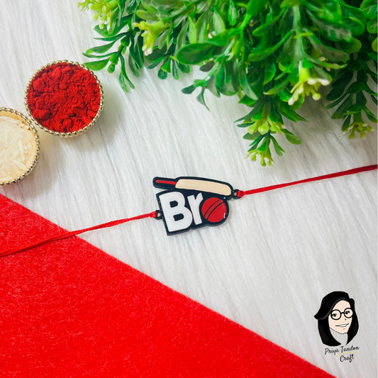Handmade Cricket Rakhi For Cricket Lovers (Fridge Magnet)