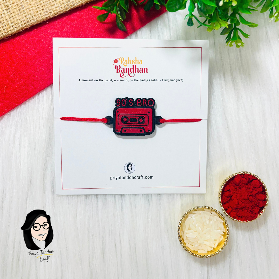 Handmade '90s Bro Rakhi (Fridge Magnet)