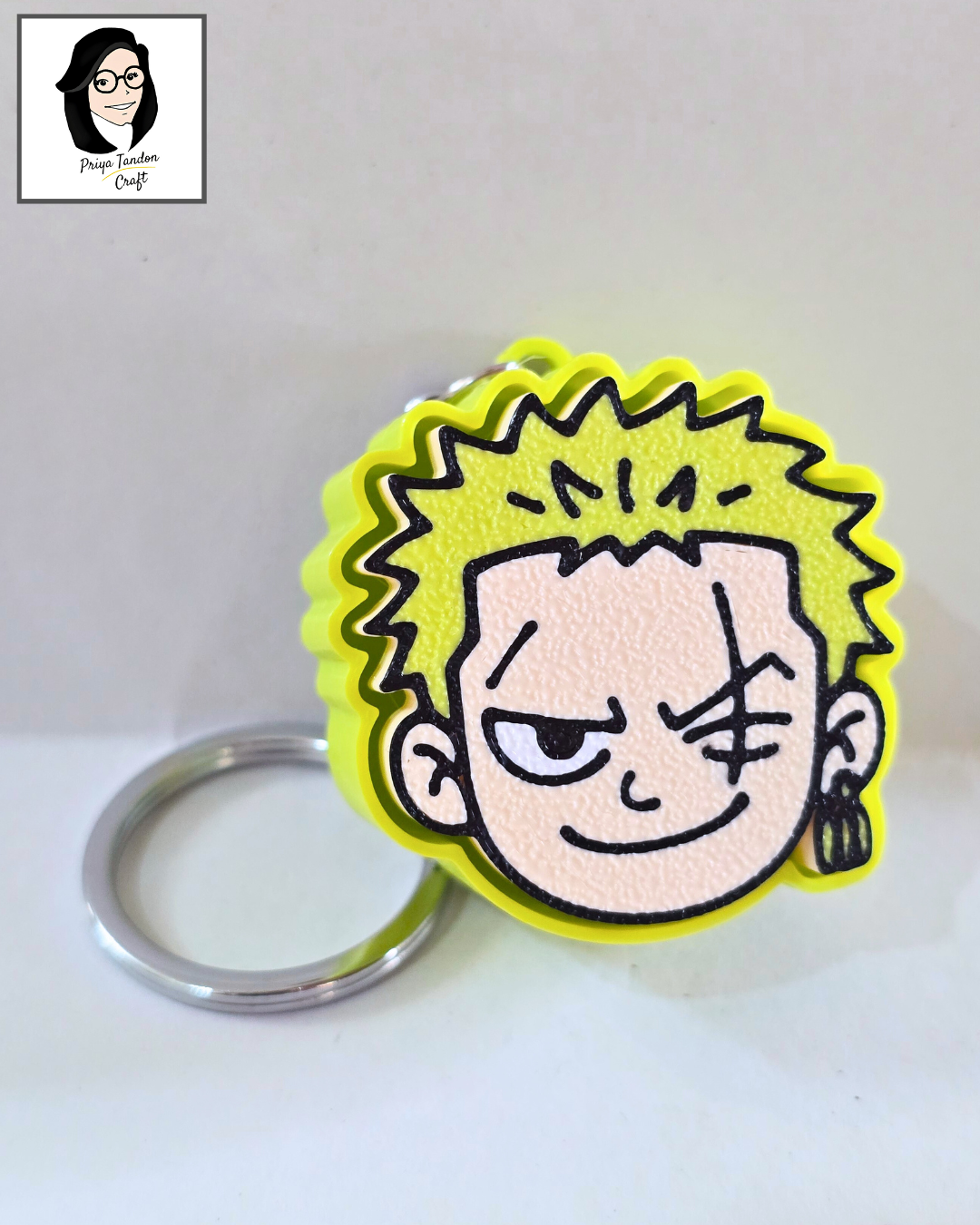 3D-Printed 'Anime ZORO' Clicker Fidget Toy (Key Chain)