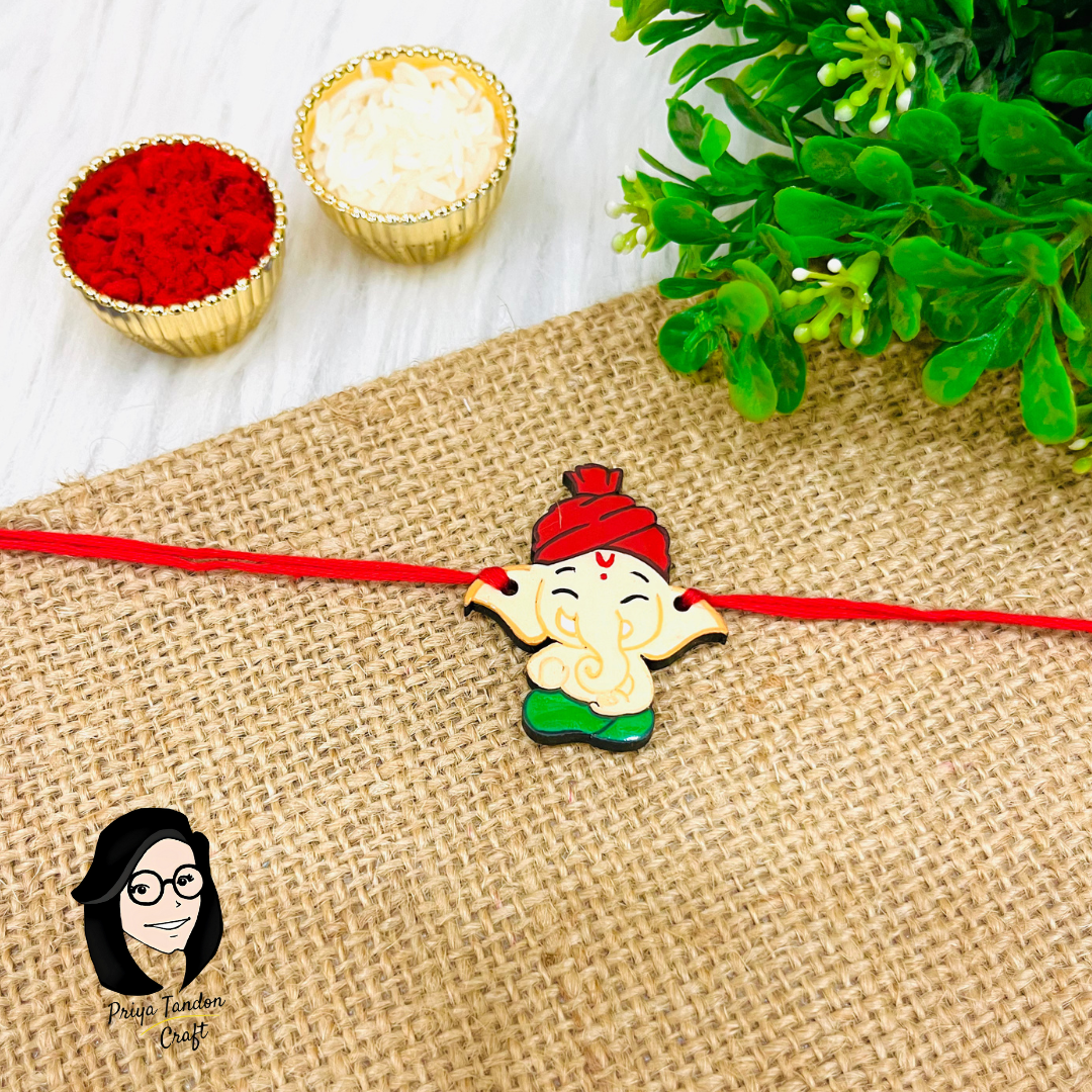 Handmade 'Lord Ganesha' Rakhi (Fridge Magnet)