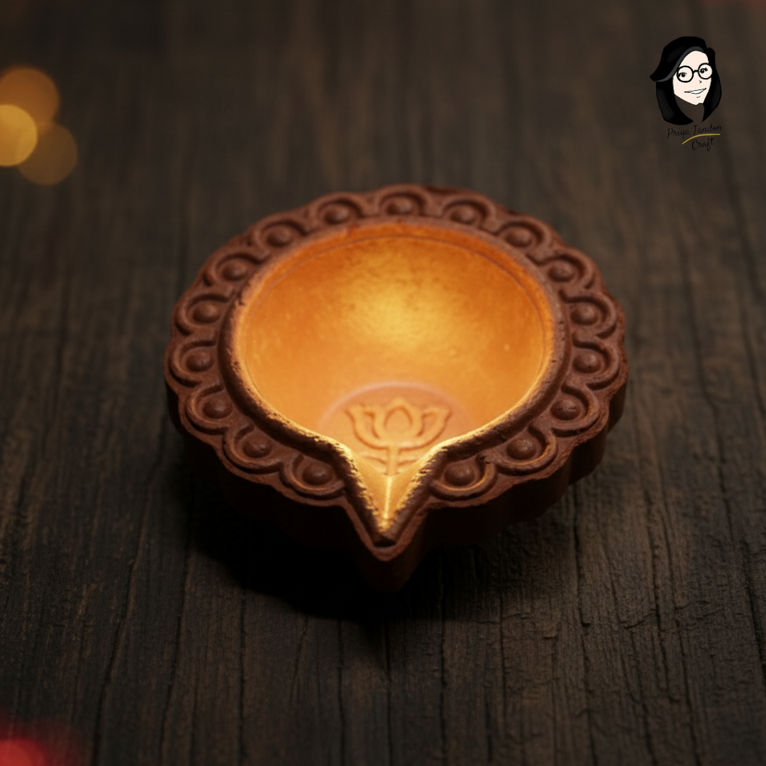 Handcrafted Raw Clay Diyas (Set of 12) for Diwali