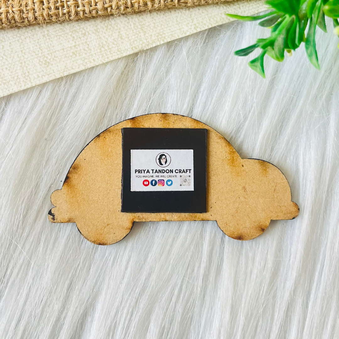 Small Vintage Car Fridge Magnet - Red