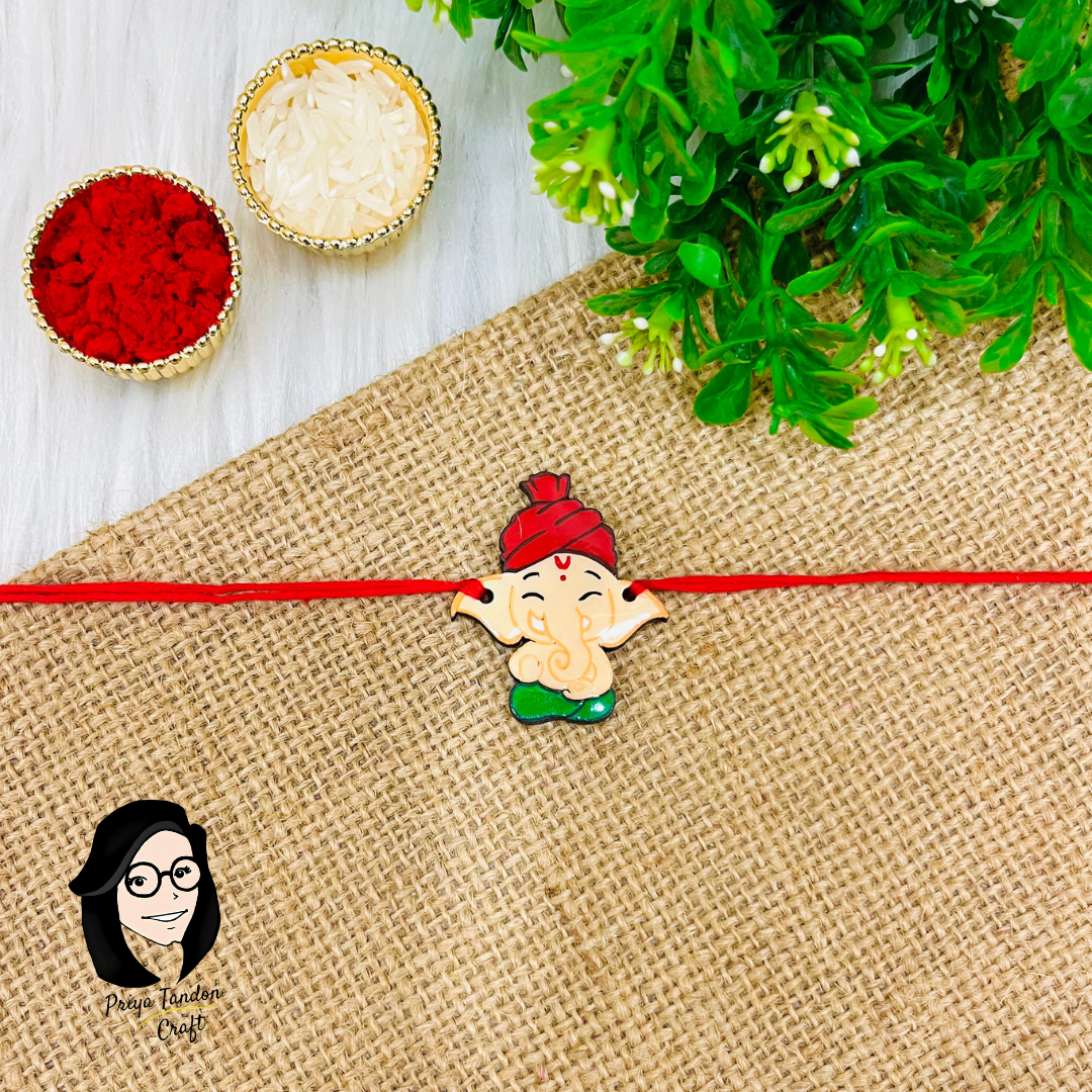 Handmade 'Lord Ganesha' Rakhi (Fridge Magnet)