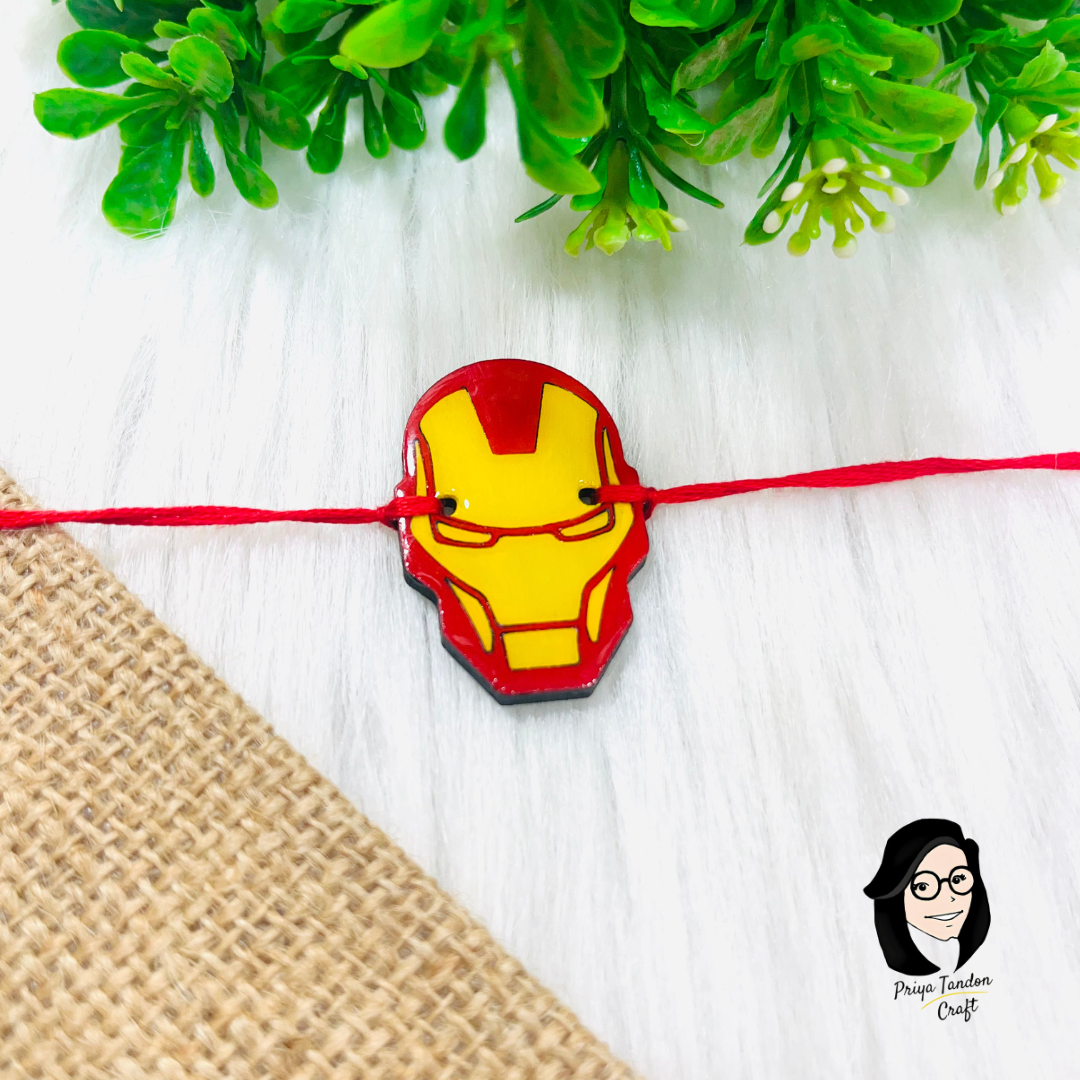 Handmade 'Iron Man' Rakhi (Fridge Magnet)