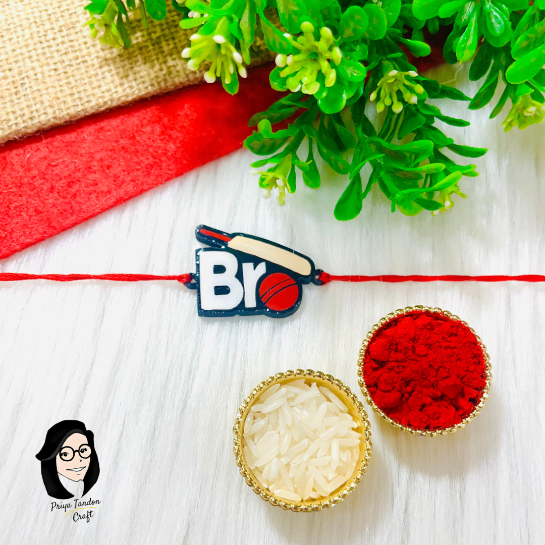 Handmade Cricket Rakhi For Cricket Lovers (Fridge Magnet)