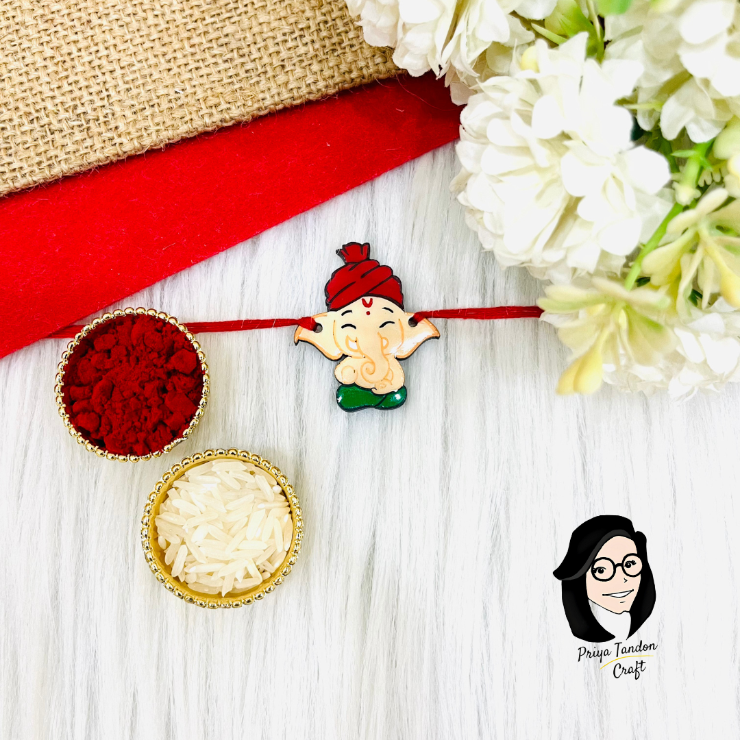 Handmade 'Lord Ganesha' Rakhi (Fridge Magnet)