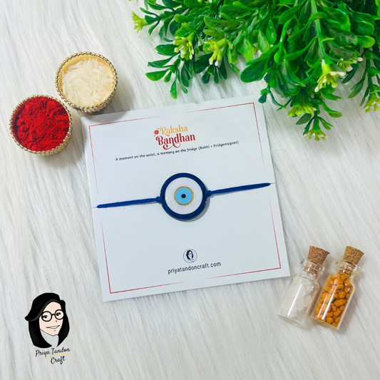 Handmade Evil Eye Rakhi (Fridge Magnet) - Best Seller!