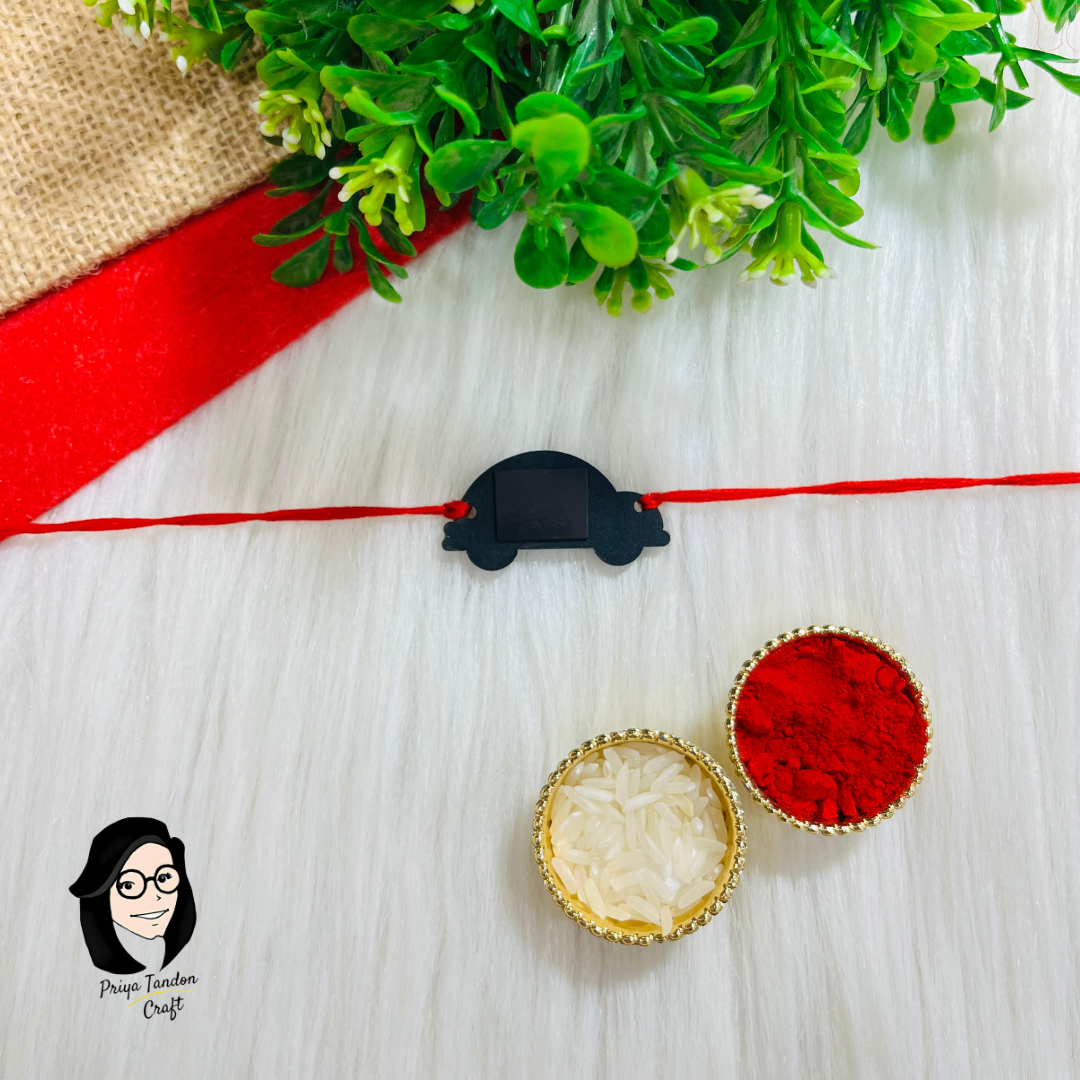 Handmade Car Rakhi (Fridge Magnet)