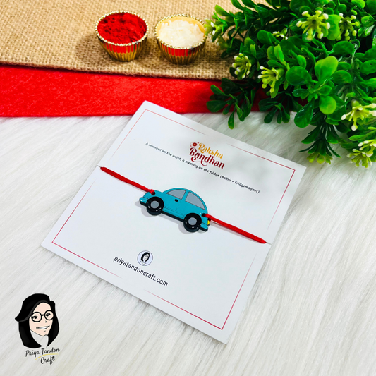Handmade Car Rakhi (Fridge Magnet)