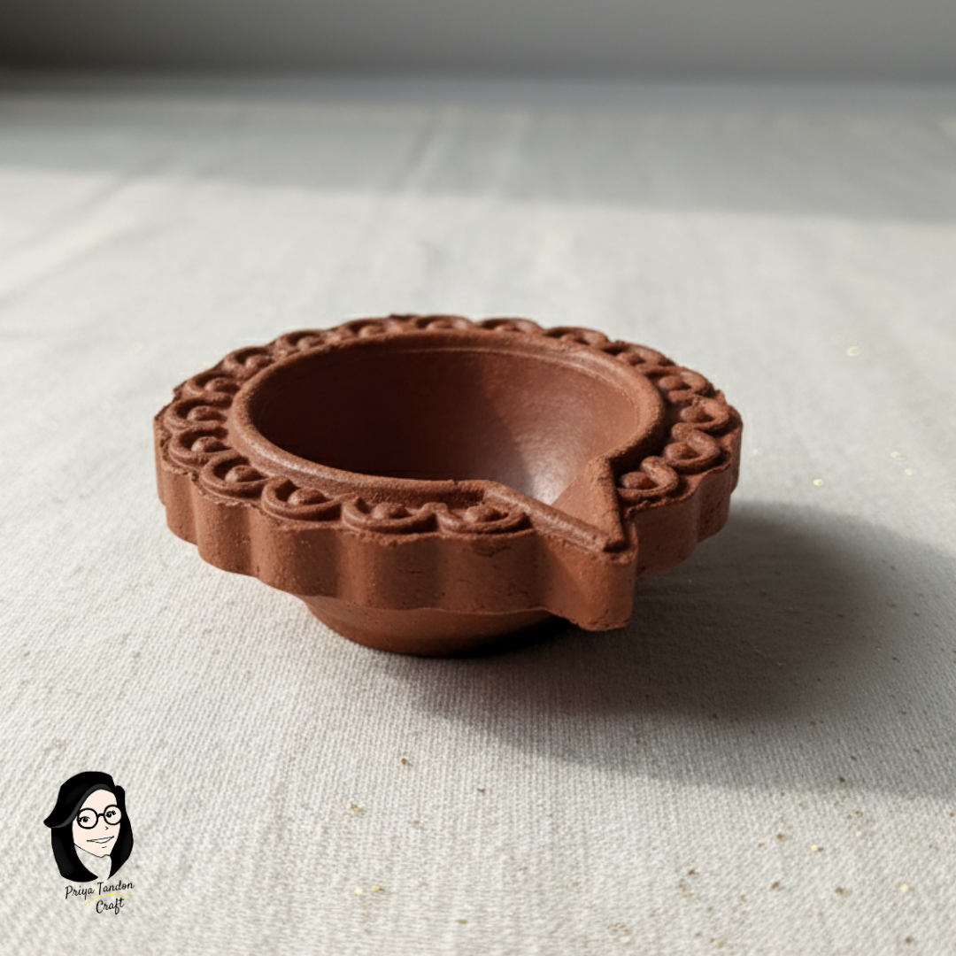 Handcrafted Raw Clay Diyas (Set of 12) for Diwali