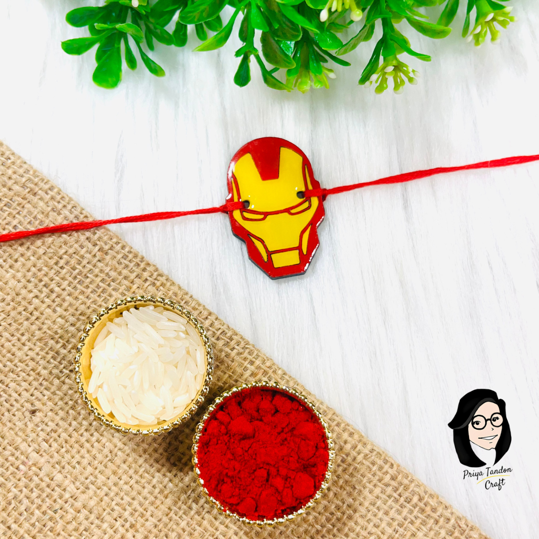 Handmade 'Iron Man' Rakhi (Fridge Magnet)