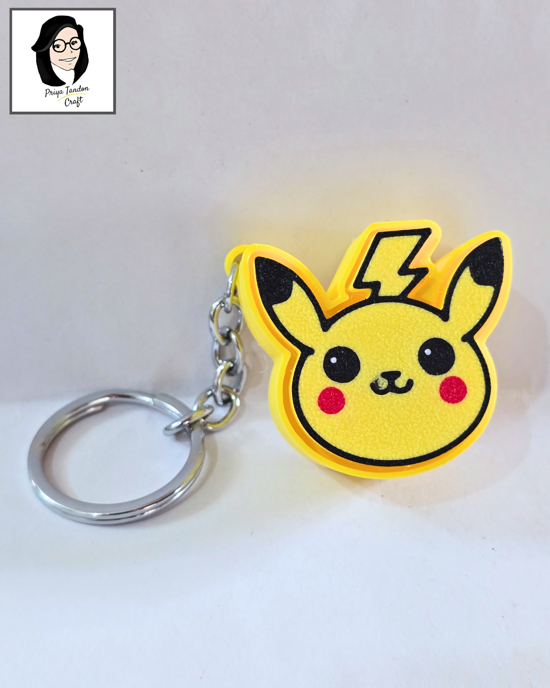 3D-Printed 'Pikachu' Clicker Fidget Toy (Key Chain)
