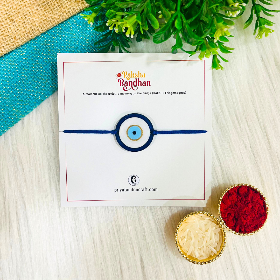 Handmade Evil Eye Rakhi (Fridge Magnet) - Best Seller!