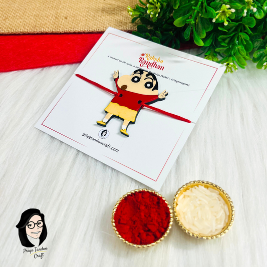Handmade Shinchan Rakhi (Fridge Magnet)