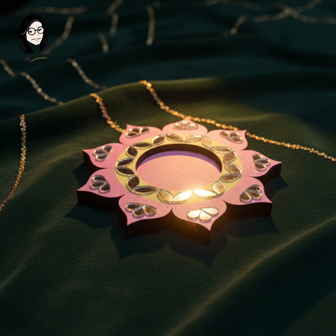 Floral Tealight Candle Holder for Diwali Decor