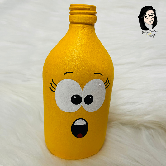 Surprise Emoji Hand-Painted Bottle