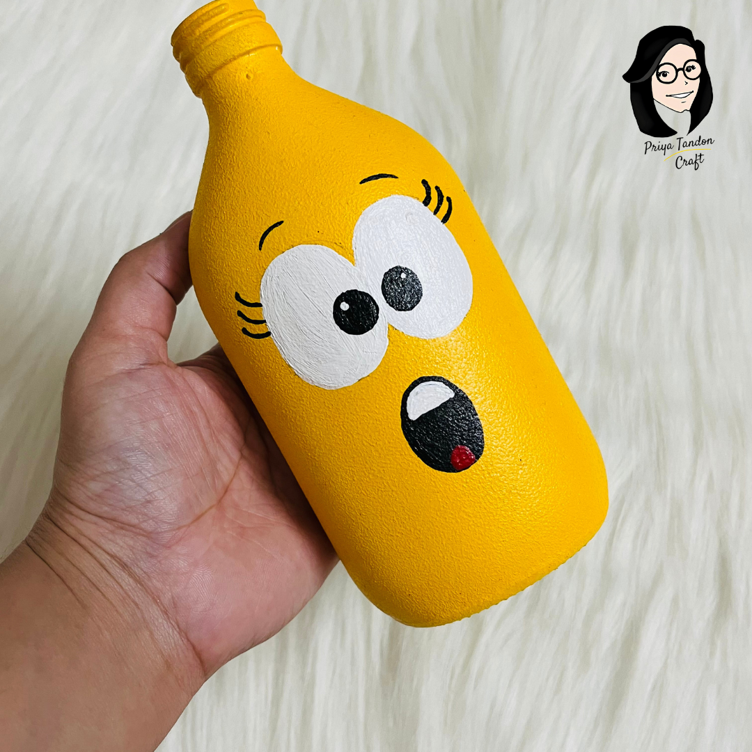 Surprise Emoji Hand-Painted Bottle