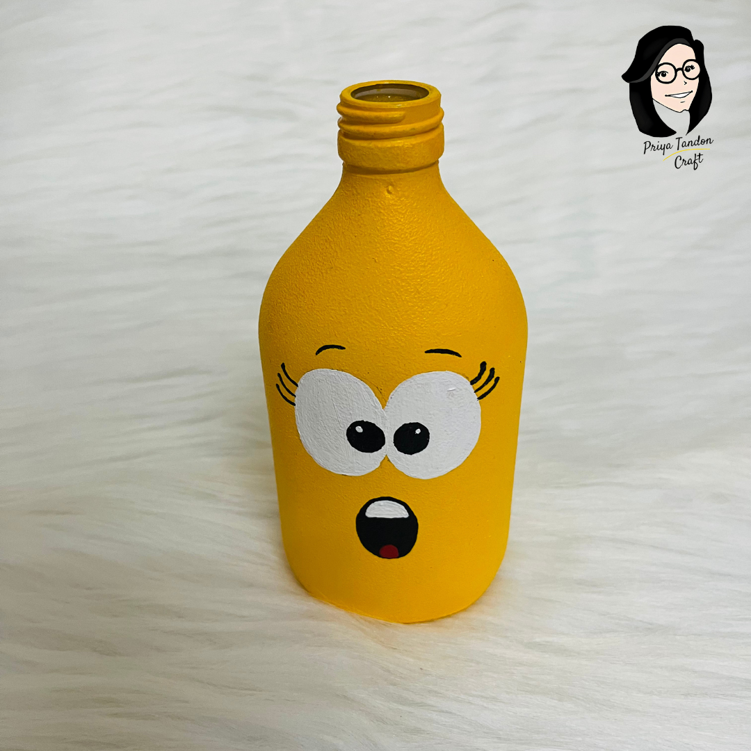 Surprise Emoji Hand-Painted Bottle