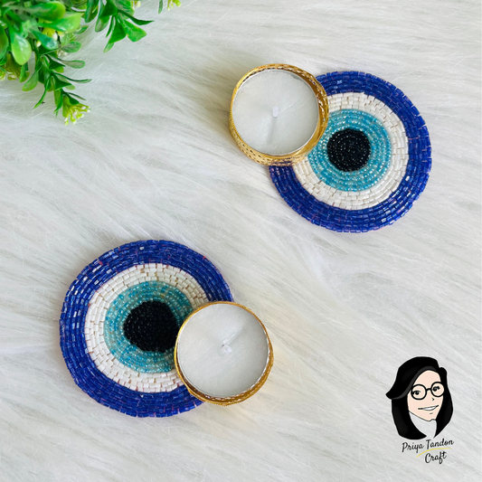 Evil Eye Tea Light Candle Holder (Set of 2)