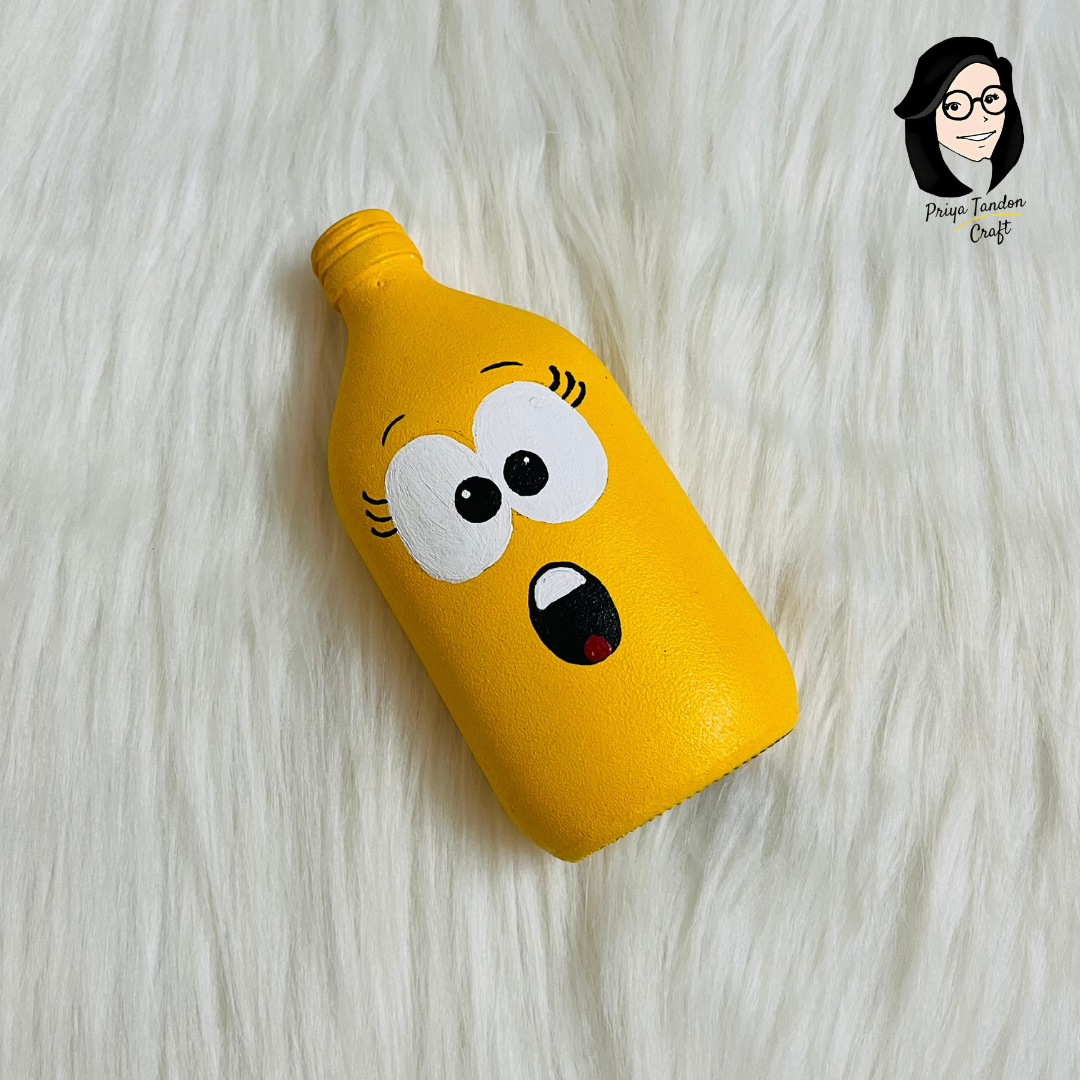 Surprise Emoji Hand-Painted Bottle