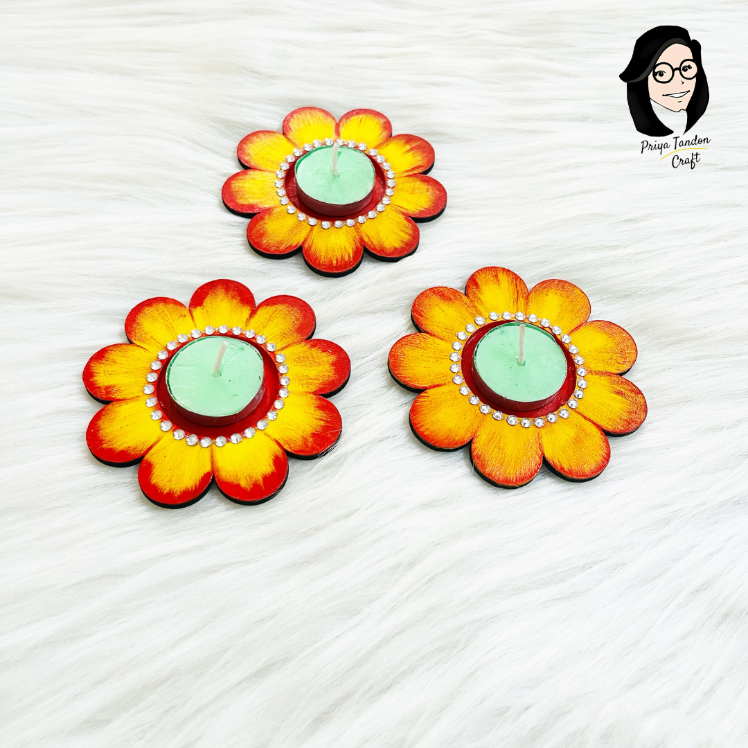 Handmade Dual-Tone Diwali Diyas (Set of 3)