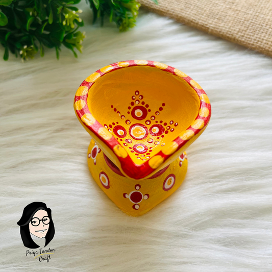 Handpainted Decorative Terracotta Diyas for Diwali (Set of 2)