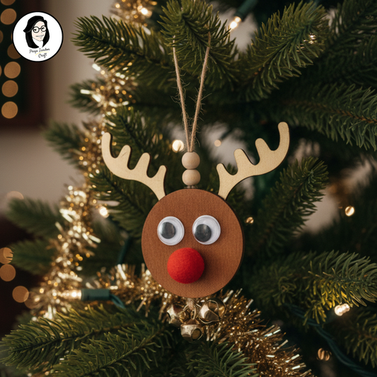 Handmade Reindeer Wooden Ornaments For Christmas Tree Decoration