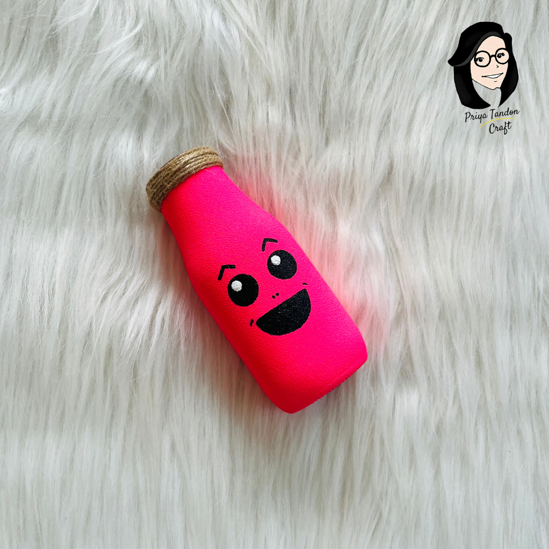 Happy Emoji Bottle - Pink