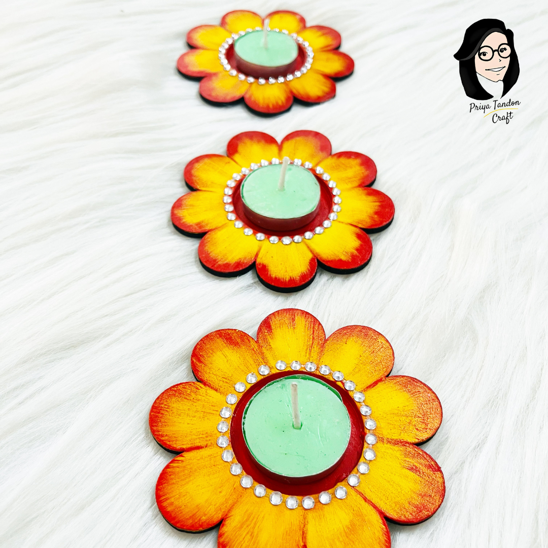 Handmade Dual-Tone Diwali Diyas (Set of 3)