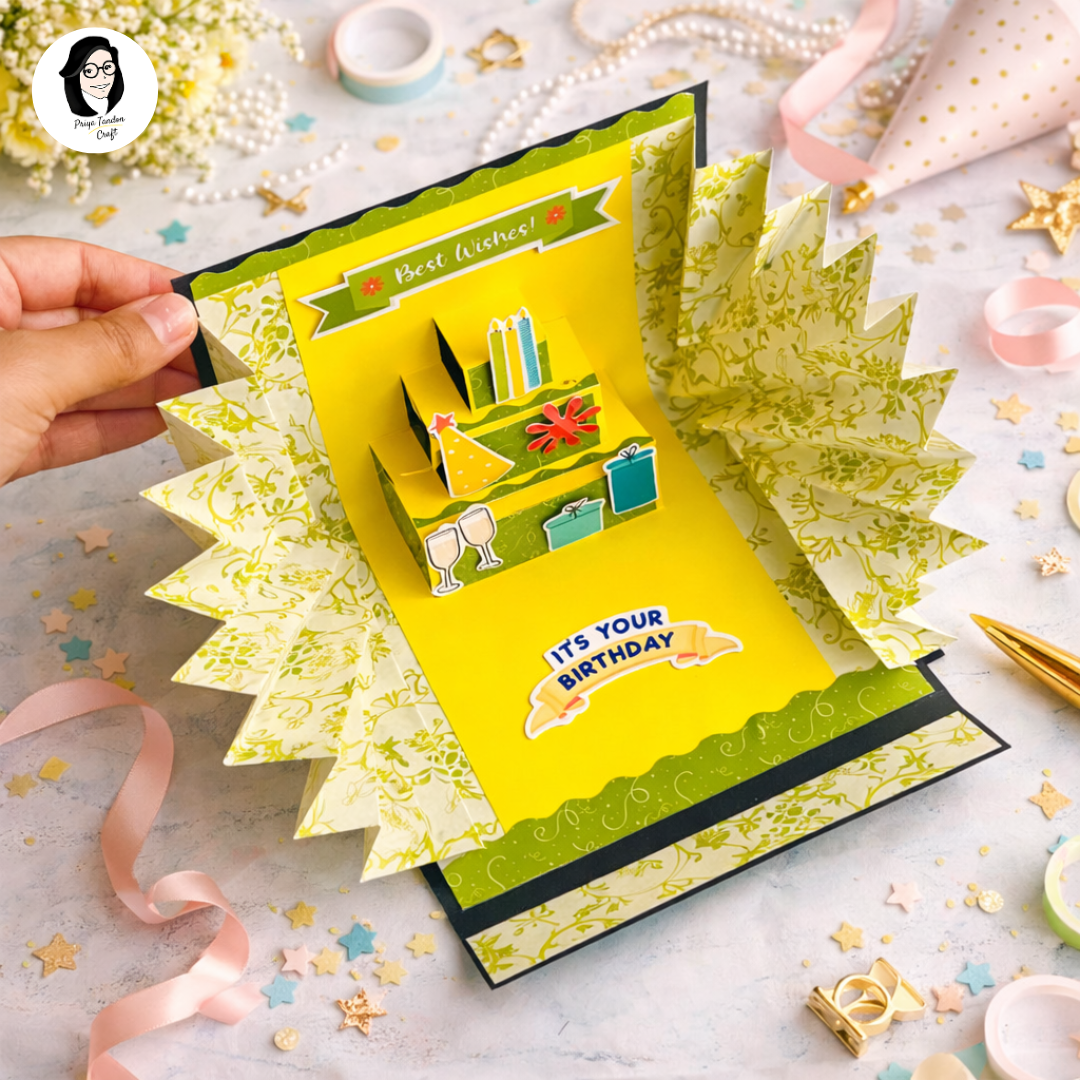 3D Pop-Up Birthday Card - Best Wishes!