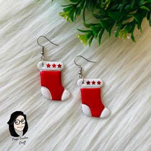 Handmade Christmas Stockings Earrings | Secret Santa Gift Ideas