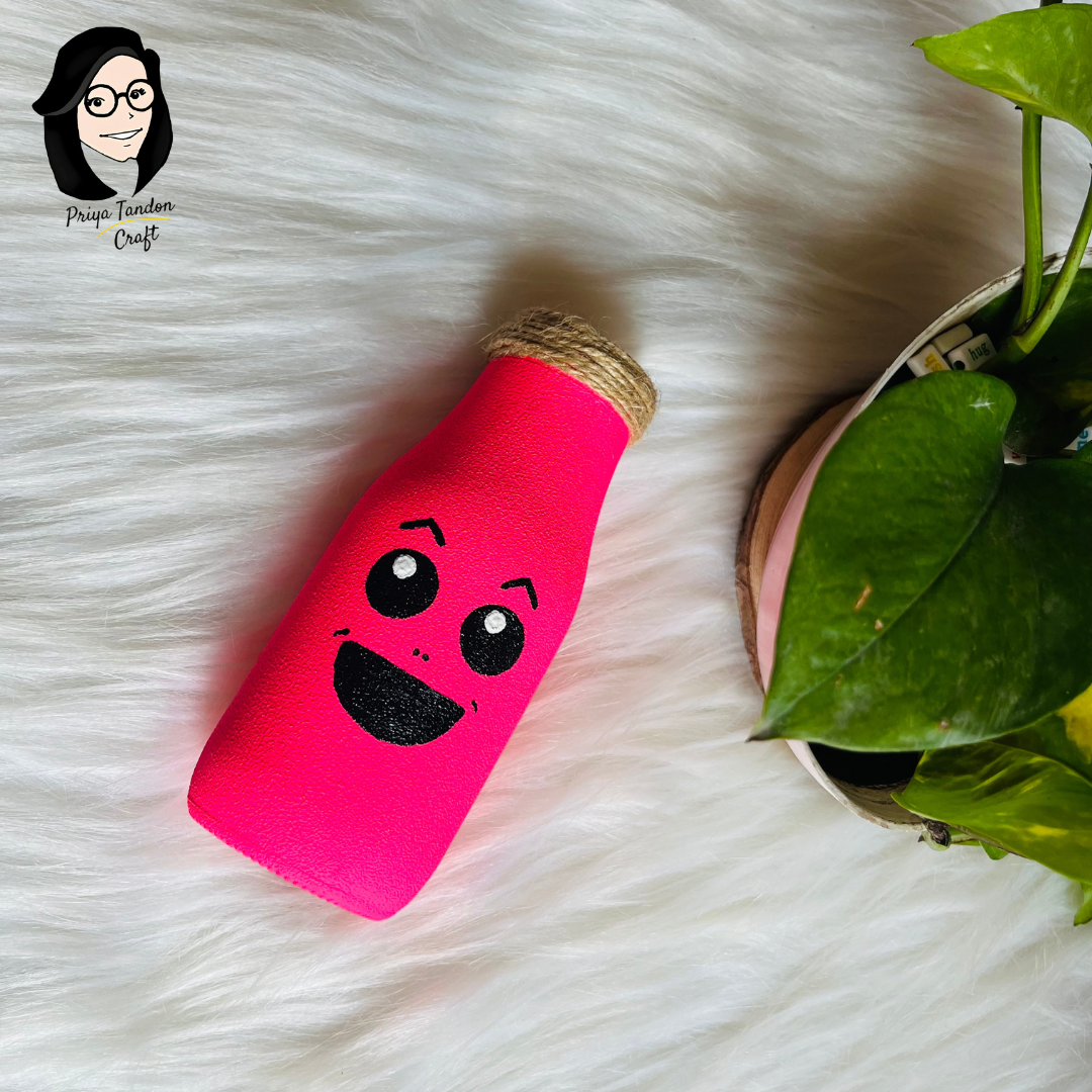 Happy Emoji Bottle - Pink