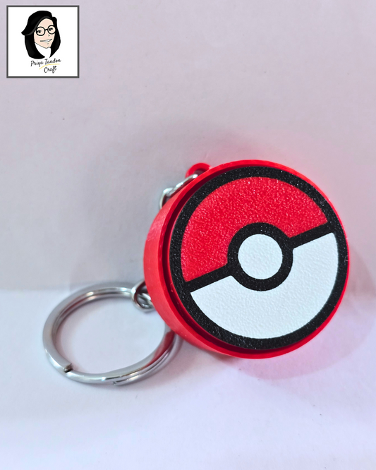 3D-Printed 'Poke Ball' Clicker Fidget Toy (Key Chain)