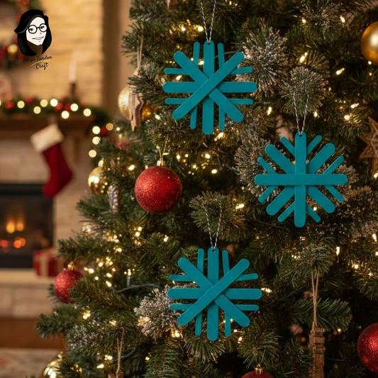 Snow Flake Wall Hanging For Christmas- Set of 2