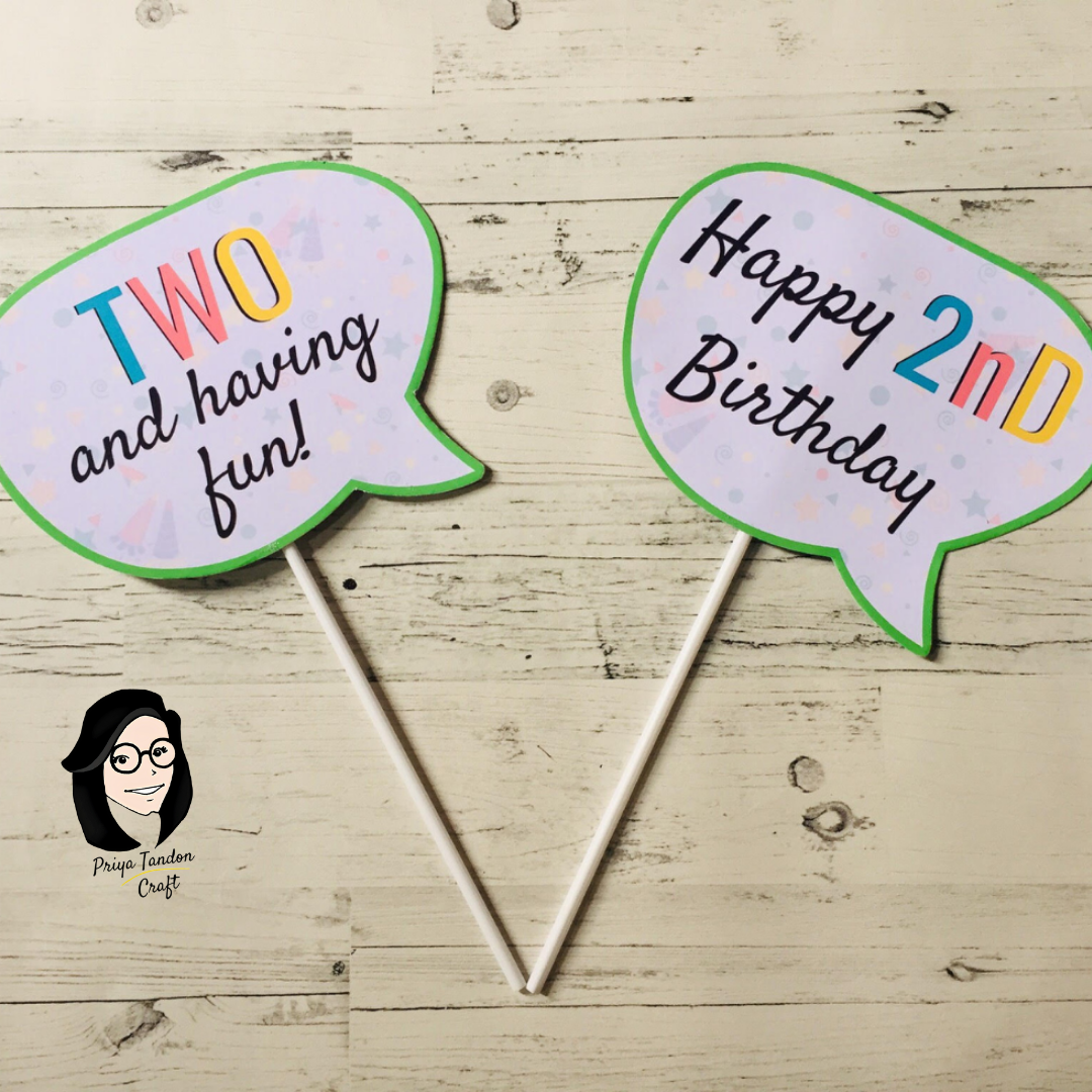 Handmade Props for 2nd Birthday Party Celebration