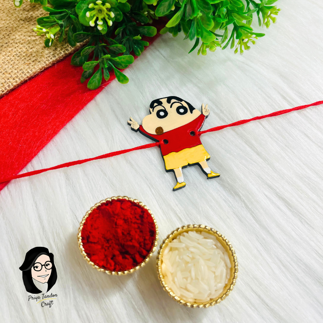 Handmade Shinchan Rakhi (Fridge Magnet)